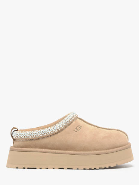 Chaussons Plateforme Tazz Ii En Cuir Ugg Beige accessoires 1174471