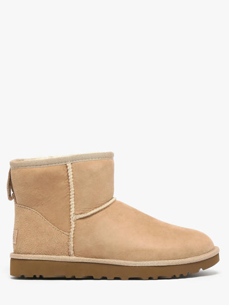 Boots Classic Mini Ii En Cuir Ugg Beige accessoires 1016222