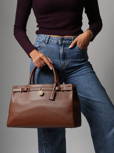Sac Bandoulière American Icon Cuir Tommy hilfiger Marron american icon AW17925 vue secondaire 1