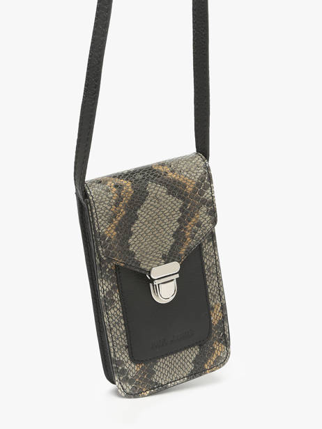 Sac Bandoulière Python Cuir Paul marius Noir python TELEPPYT vue secondaire 1