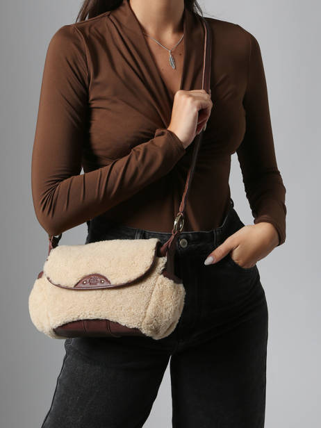 Sac Bandoulière Vintage Cuir Mila louise Beige vintage 35231TC vue secondaire 1