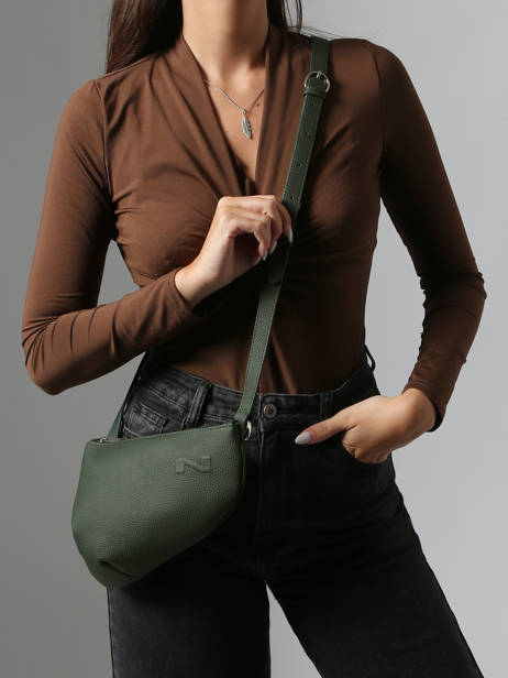 Sac Bandoulière City Perle Cuir Nathan baume Vert n city N1811000 vue secondaire 1