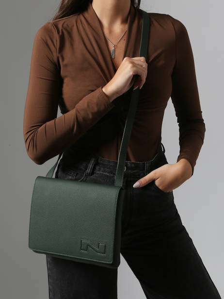 Sac Bandoulière Brugge Cuir Nathan baume Vert n city 2 vue secondaire 1