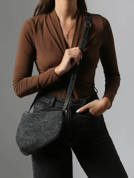 Sac Bandoulière City Perle Tweed Nathan baume Gris n city TW vue secondaire 1