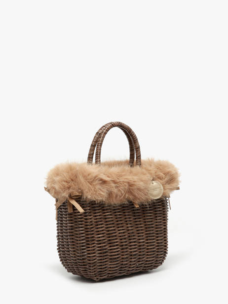 Cabas Doudou Le voyage en panier Beige doudou S vue secondaire 1