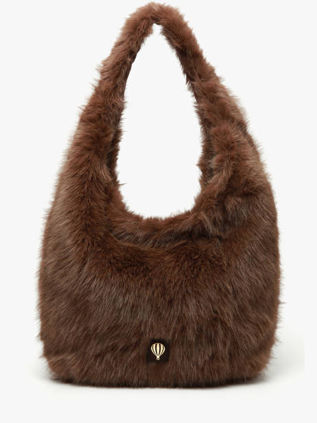 Sac Porté épaule Doudou Fourrure Le voyage en panier Marron doudou AHP262