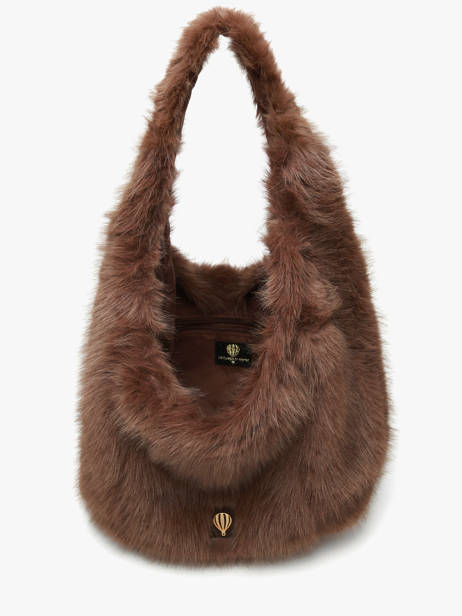 Sac Porté épaule Doudou Fourrure Le voyage en panier Marron doudou AHP262 vue secondaire 2