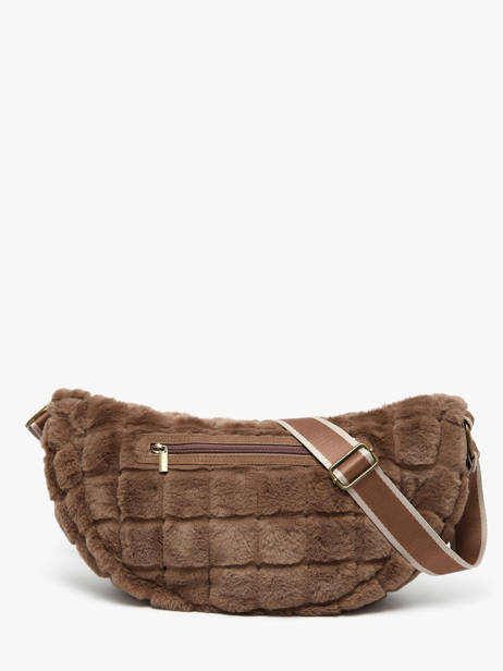 Sac Bandoulière Quadri Polyester Le voyage en panier Marron quadri AHP269 vue secondaire 5