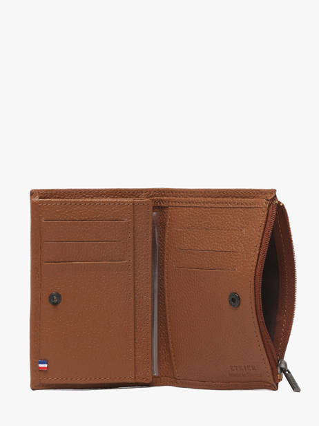 Portefeuille Porte-monnaie Cuir Etrier Marron madras EMAD619 vue secondaire 1
