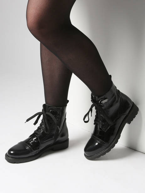 Bottines En Cuir Myma Noir women 8607 vue secondaire 1