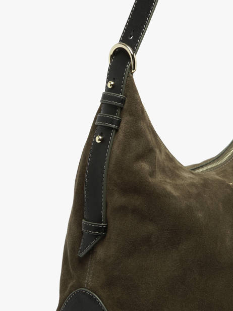 Suede Leather Carrie Shoulder Bag Nathan baume Green vogue 1 other view 3