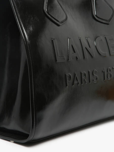 Cabas Zippé En Cuir Naplack Lancel Noir cabas d'ete A13770 vue secondaire 3