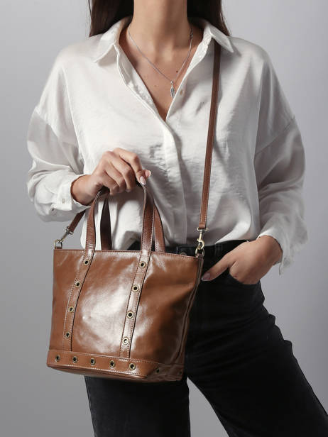 Satchel Cabas Cuir Leather Vanessa bruno Brown cabas cuir 82V40435 other view 1