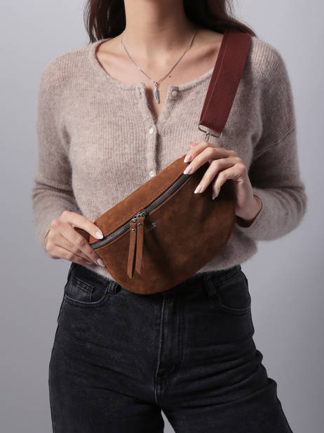 Belt Bag Miniprix Brown velvet F7505 other view 1
