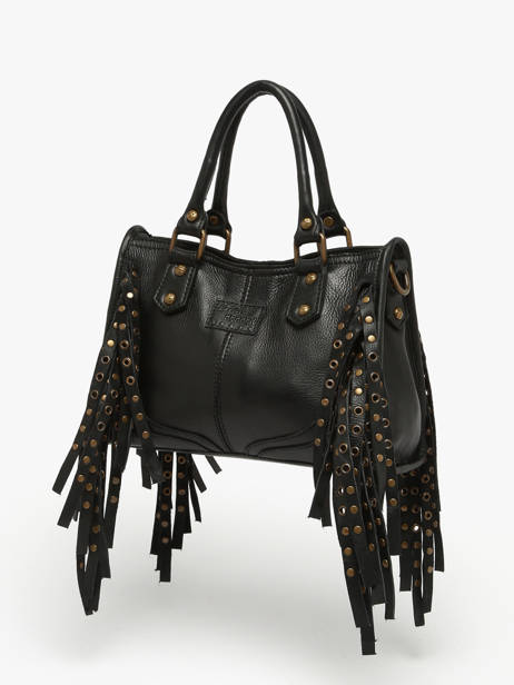 Sac Bandoulière Dakota Eyelet Cuir Basilic pepper Noir dakota eyelet BDAE72 vue secondaire 2