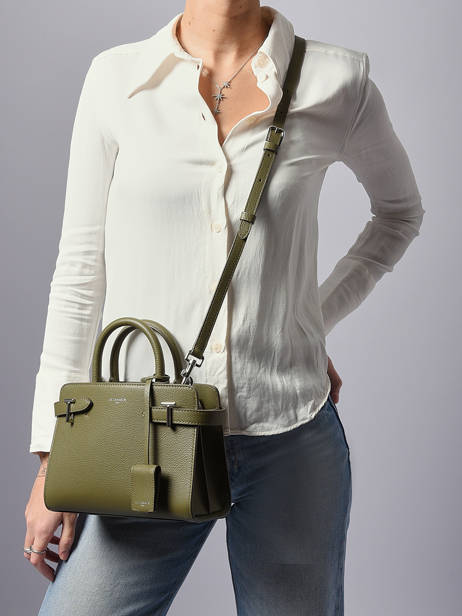 Small Leather Emilie Handbag Le tanneur Green emily PB328670 other view 1