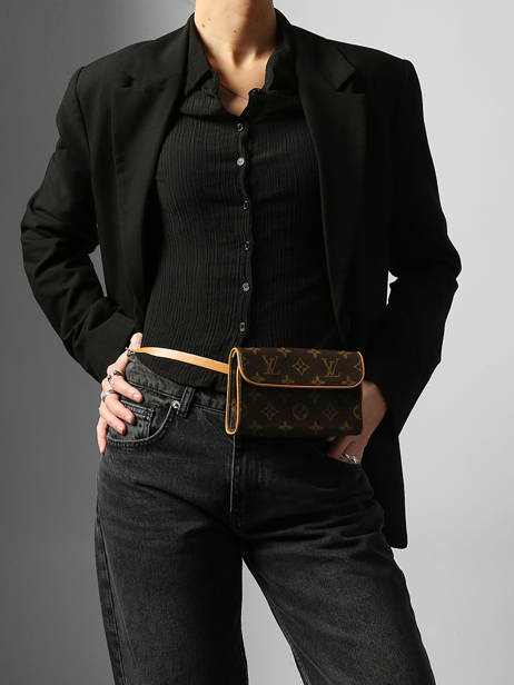 Sac Banane D'occasion Louis Vuitton Florentine Monogrammé Brand connection Marron louis vuitton AAX5645 vue secondaire 1