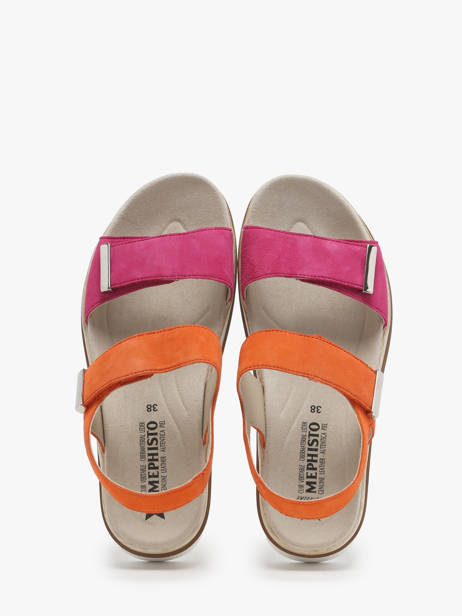 Sandales Velcro Dominica En Cuir Mephisto Rose women P5142376 vue secondaire 6