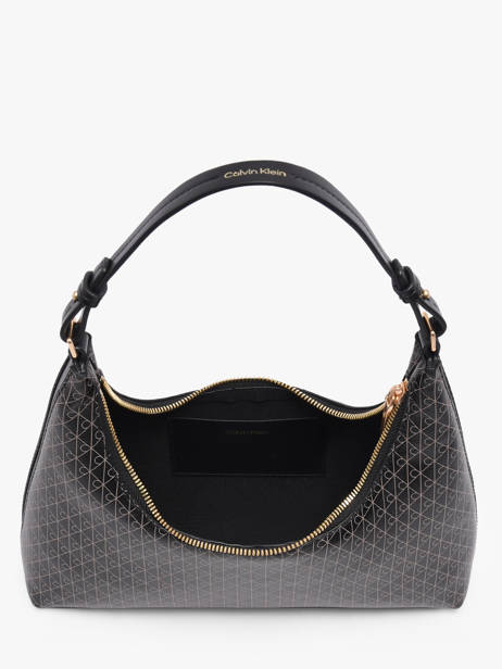 Sac Porté épaule Coated Emblem Polyester Recyclé Calvin klein jeans Noir coated emblem 4F3298G vue secondaire 3