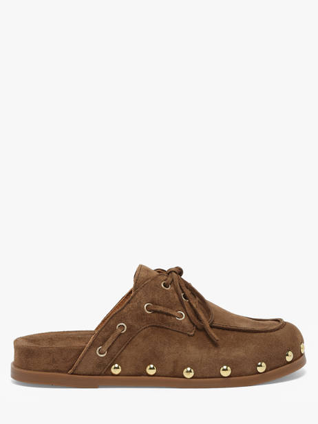 Mules En Cuir Alpe Marron women 53971119