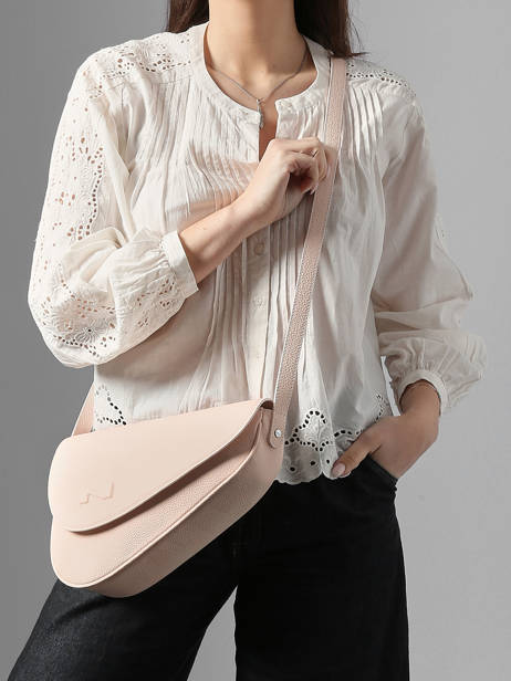 Sac Bandoulière Sunny Cuir Nathan baume Rose n city 6 vue secondaire 1