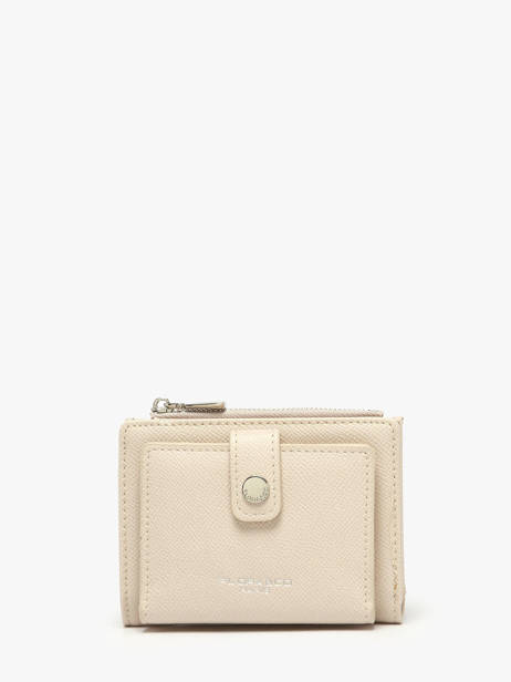 Coin Purse With Card Holder Saffiano Miniprix Beige saffiano F5012
