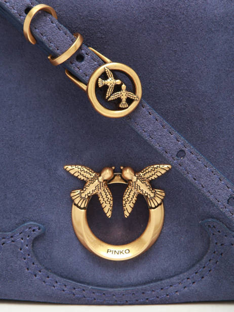 Sac Bandoulière Love Bag Soft Cuir Pinko Bleu love bag soft 6023A39A vue secondaire 3