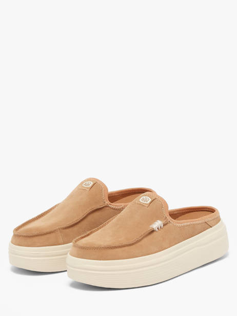 Mules En Cuir Hey dude Marron women 41272 vue secondaire 1