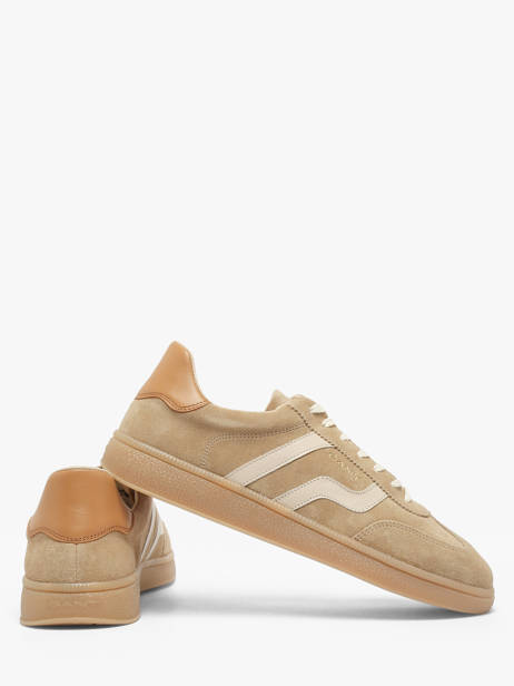 Sneakers En Cuir Gant Beige men CUZIG126 vue secondaire 3