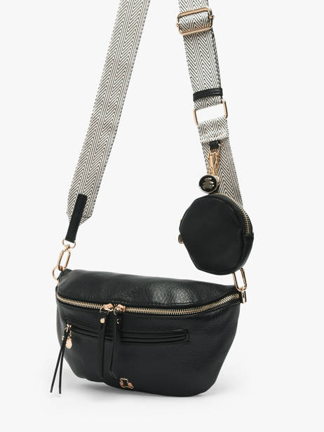 Belt Bag Lulu castagnette Black zip YSALINE2 other view 2