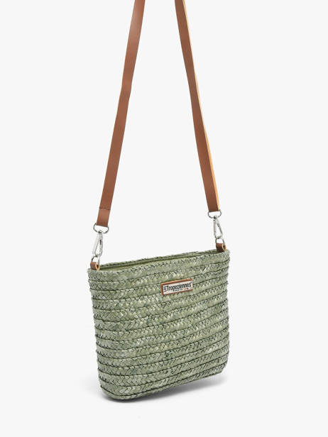 Shoulder Bag Milos Straw Les tropeziennes Green milos TZ04 other view 2