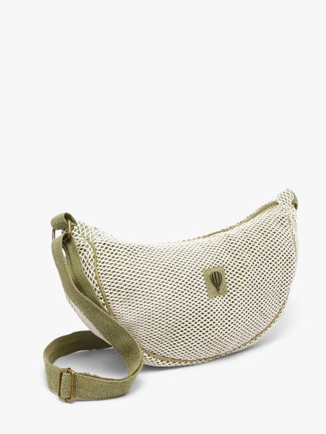 Shoulder Bag Resille Cotton Le voyage en panier Green resille PM943 other view 2