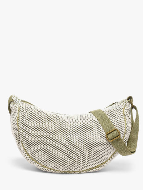 Shoulder Bag Resille Cotton Le voyage en panier Green resille PM943 other view 4