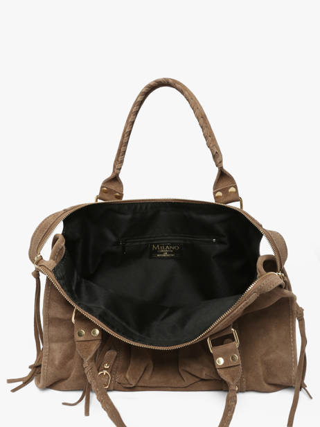 A4 Size Shoulder Bag Velvet Milano Beige velvet VE24095O other view 3