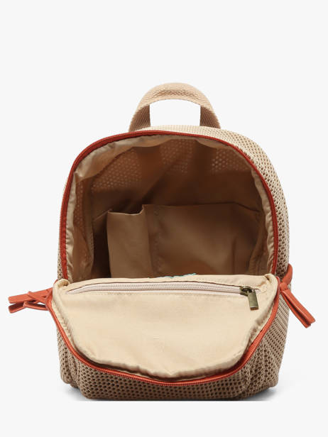 Backpack Le voyage en panier Beige resille PM957 other view 3