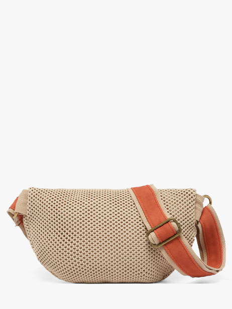 Sac Banane Le voyage en panier Beige resille PM958 vue secondaire 4