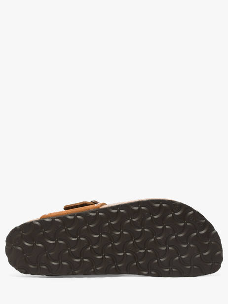 Slippers In Leather Birkenstock Brown women 1031733 other view 5