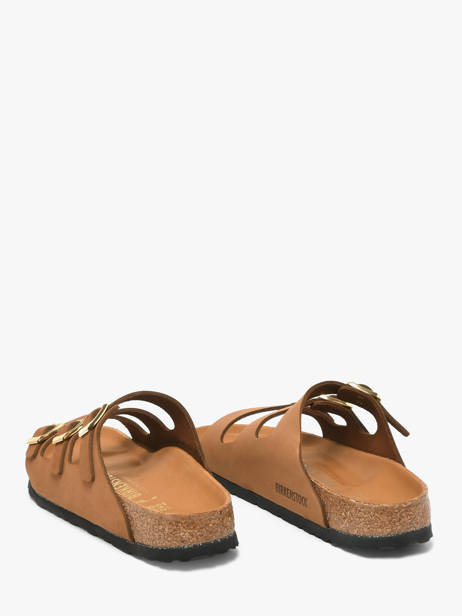 Slippers In Leather Birkenstock Brown women 1031867 other view 3