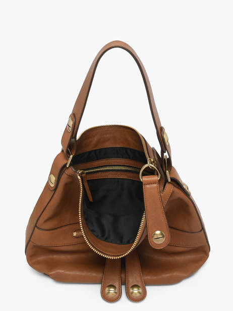 Leather Nomade Shoulder Bag Gerard darel Brown midday B402 other view 3
