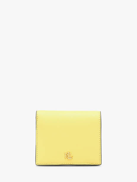 Compact Leather Dryden Wallet Lauren ralph lauren Yellow dryden 32962112