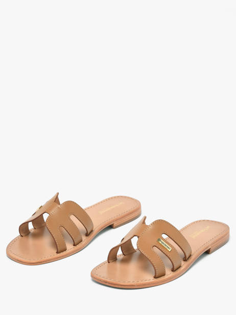 Leather Hadamia Slide Sandals Les tropeziennes Brown women HADAMIA other view 1