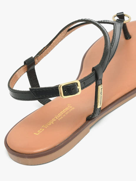 Flip Flops In Leather Les tropeziennes Black women HATOME other view 2