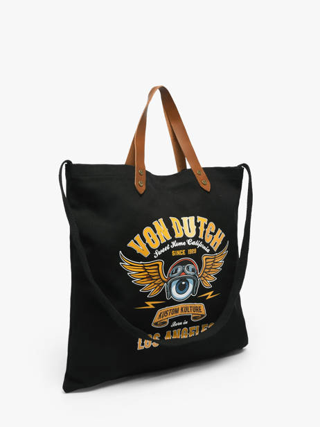 Oaks Tote Bag With Leather Handles Von dutch Black bags OAKS other view 1