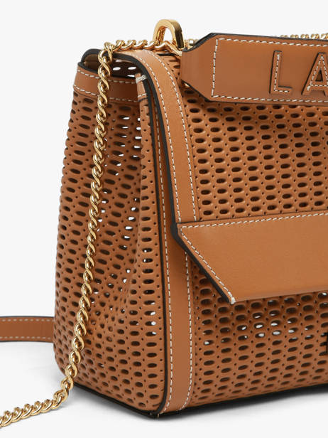 Medium Leather Ninon Ajouré Crossbody Bag Lancel Brown ninon A14009 other view 3