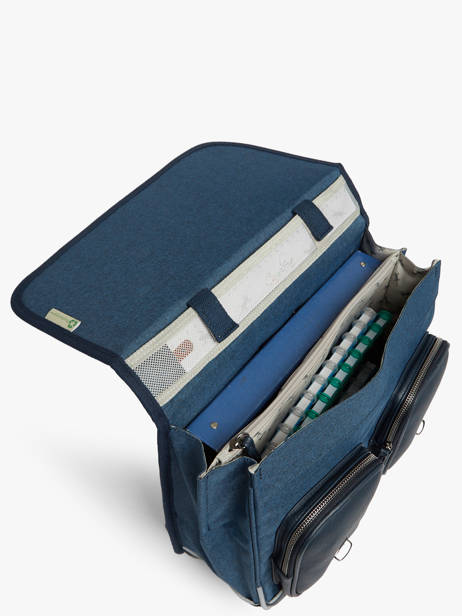 Wheeled Schoolbag 2 Compartments Vintage Color Cameleon Blue vintage color CR38 other view 4