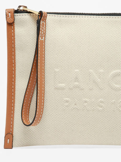 Pouch Jour Canvas And Leather Lancel Beige jour A14029 other view 4