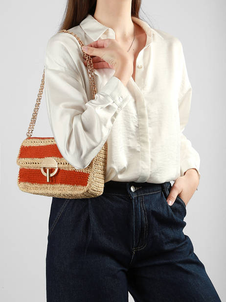 Crossbody Bag Moon Raphia Raphia Vanessa bruno Orange moon raphia 23V40533 other view 1