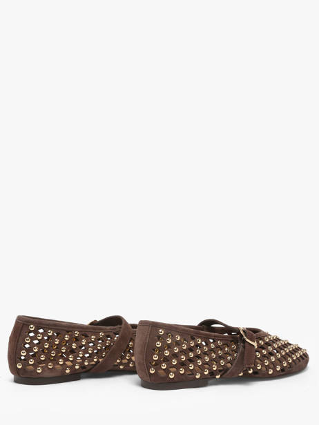 Ballerinas With Straps In Leather Inuovo Brown women NK003KDR other view 2