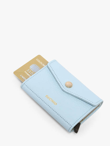 Pebble Envelope Leather Card Holder Secrid Blue pebble EPE other view 2