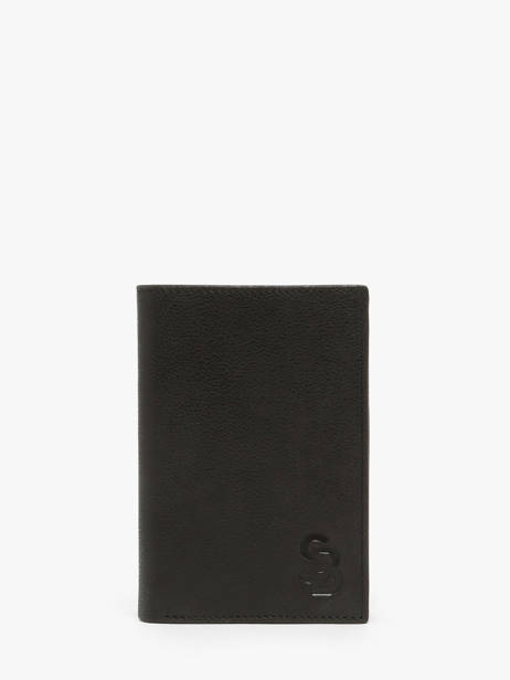 Portefeuille Cuir Serge blanco Noir brooklyn BRO21019